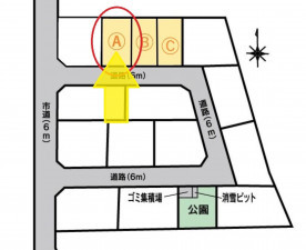 富山市新庄町、土地の間取り画像です