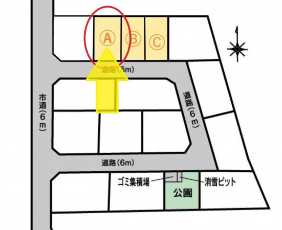 富山市新庄町、土地の間取り画像です