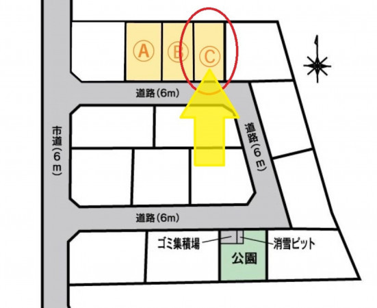 富山市新庄町、土地の間取り画像です