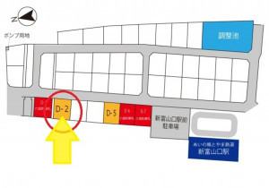 富山市下冨居、土地の間取り画像です