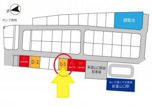 富山市下冨居、土地の間取り画像です