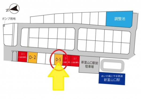 富山市下冨居、土地の間取り画像です