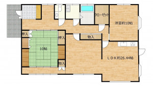 富山市金山新、中古一戸建ての間取り画像です
