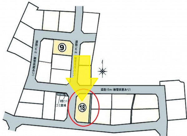 富山市上大久保、土地の間取り画像です