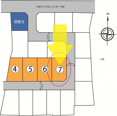 富山市上大久保、土地の間取り画像です