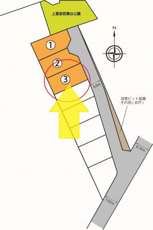 富山市上冨居、土地の間取り画像です