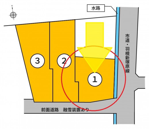 富山市婦中町分田、土地の間取り画像です