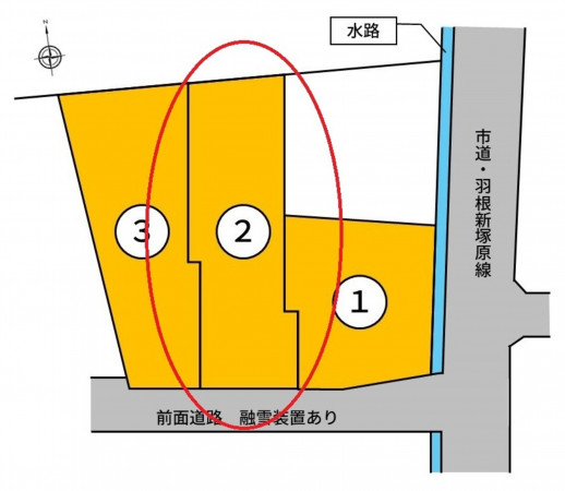 富山市婦中町分田、土地の間取り画像です