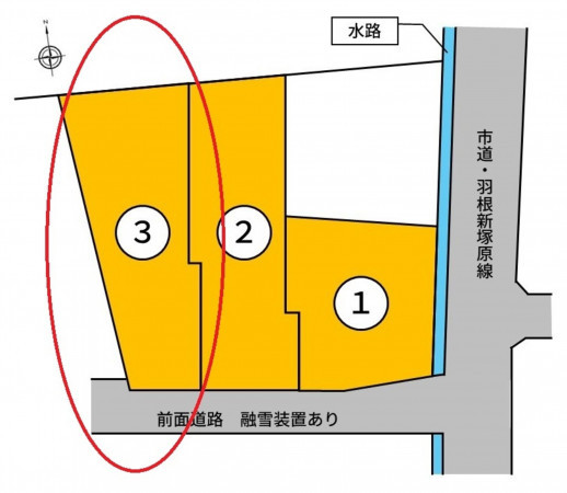 富山市婦中町分田、土地の間取り画像です
