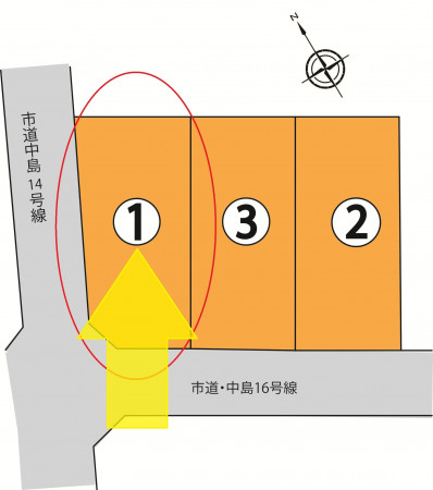 富山市中島、土地の間取り画像です