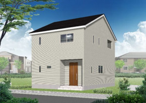 高岡市荻布新町、新築一戸建ての完成予想図（外観）画像です