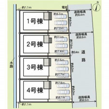 富山市藤木、新築一戸建ての地図画像です