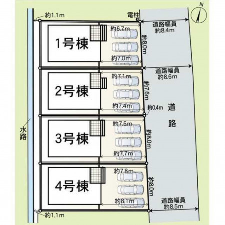 富山市藤木、新築一戸建ての地図画像です