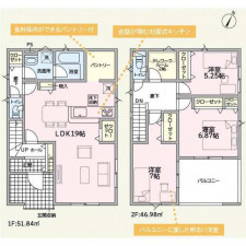 高岡市平成町、新築一戸建ての間取り画像です