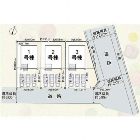 高岡市平成町、新築一戸建ての地図画像です