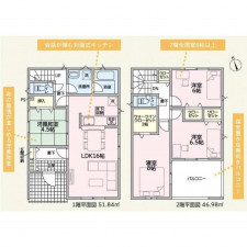 射水市二口、新築一戸建ての間取り画像です