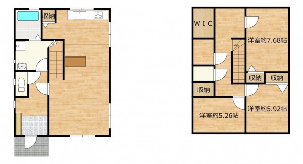 富山市婦中町友坂、中古一戸建ての間取り画像です