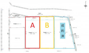 富山市下大久保、土地の間取り画像です