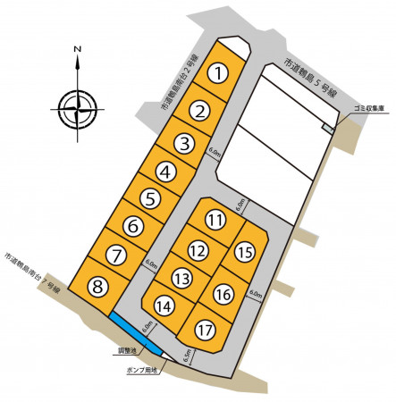 富山市鵯島、土地の間取り画像です