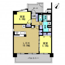 富山市堀川町、マンションの間取り画像です