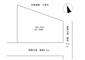 富山市東富山寿町、土地の間取り画像です