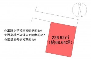 甲府市七沢町、土地の間取り画像です