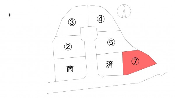 甲府市古府中町、土地の間取り画像です