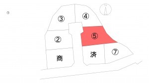 甲府市古府中町、土地の間取り画像です