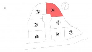 甲府市古府中町、土地の間取り画像です