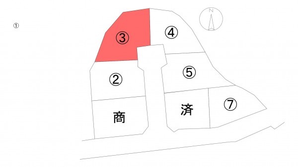 甲府市古府中町、土地の間取り画像です
