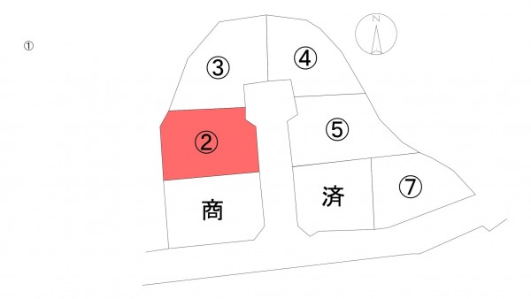 甲府市古府中町、土地の間取り画像です