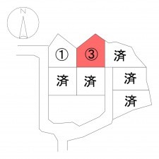 甲府市羽黒町、土地の間取り画像です