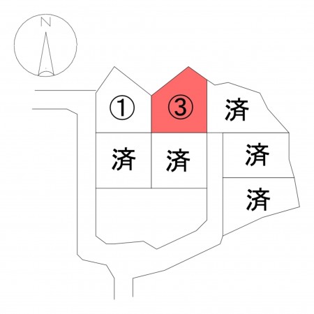 甲府市羽黒町、土地の間取り画像です