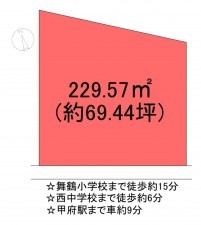 甲府市飯田、土地の間取り画像です