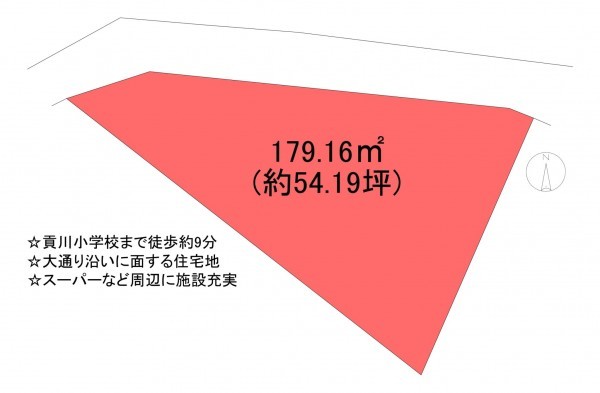 甲府市富竹、土地の間取り画像です