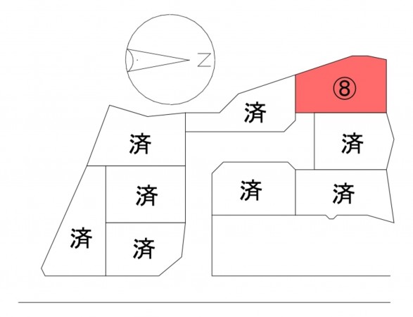 甲斐市天狗沢、土地の間取り画像です