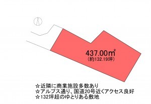 甲府市徳行、土地の間取り画像です