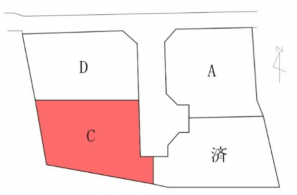 甲府市山宮町、土地の間取り画像です