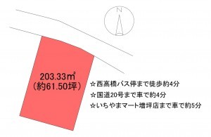 甲府市西高橋町、土地の間取り画像です