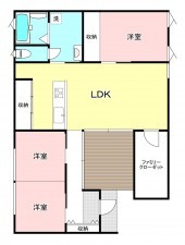 甲斐市龍地、新築一戸建ての間取り画像です