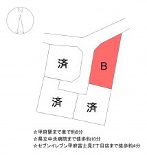 甲府市富士見、土地の間取り画像です