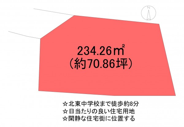 甲府市岩窪町、土地の間取り画像です