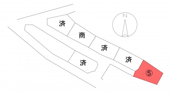 甲斐市富竹新田、土地の間取り画像です