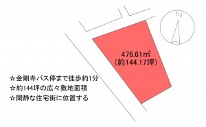 甲斐市宇津谷、土地の間取り画像です