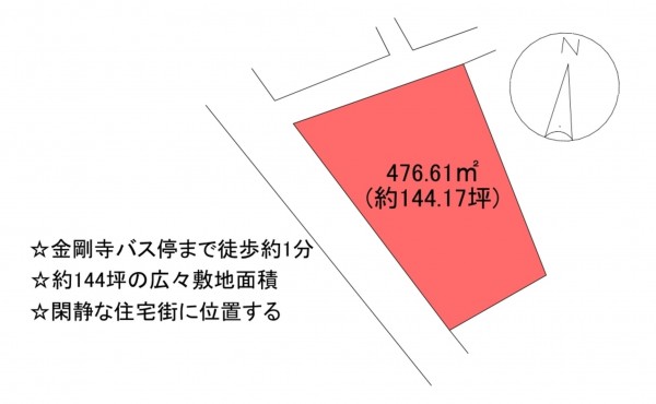 甲斐市宇津谷、土地の間取り画像です