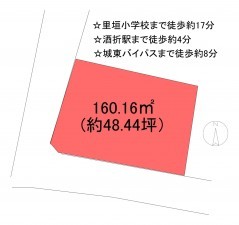 甲府市酒折、土地の間取り画像です