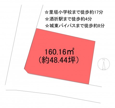 甲府市酒折、土地の間取り画像です