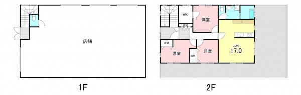 甲府市上石田、中古一戸建ての間取り画像です