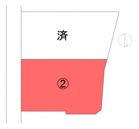 甲府市塩部、土地の間取り画像です