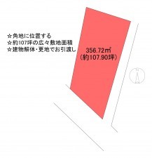 甲府市白井町、土地の間取り画像です